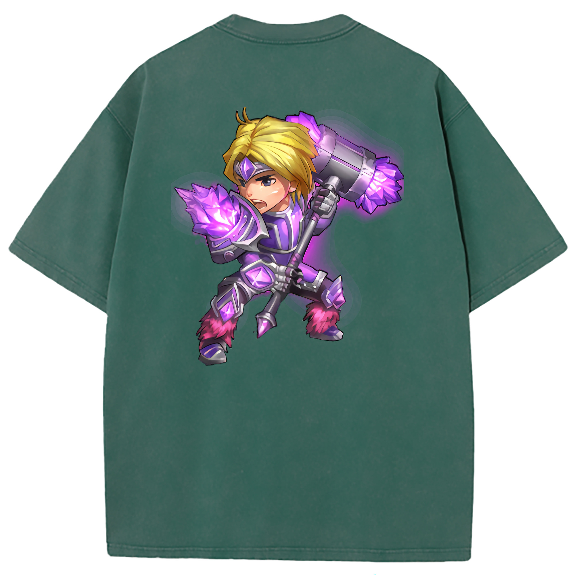 （画像用） リーグ・オブ・レジェンド League of Legends LOL 綿100% ヴィンテージ風 半袖Tシャツ（背面プリント）